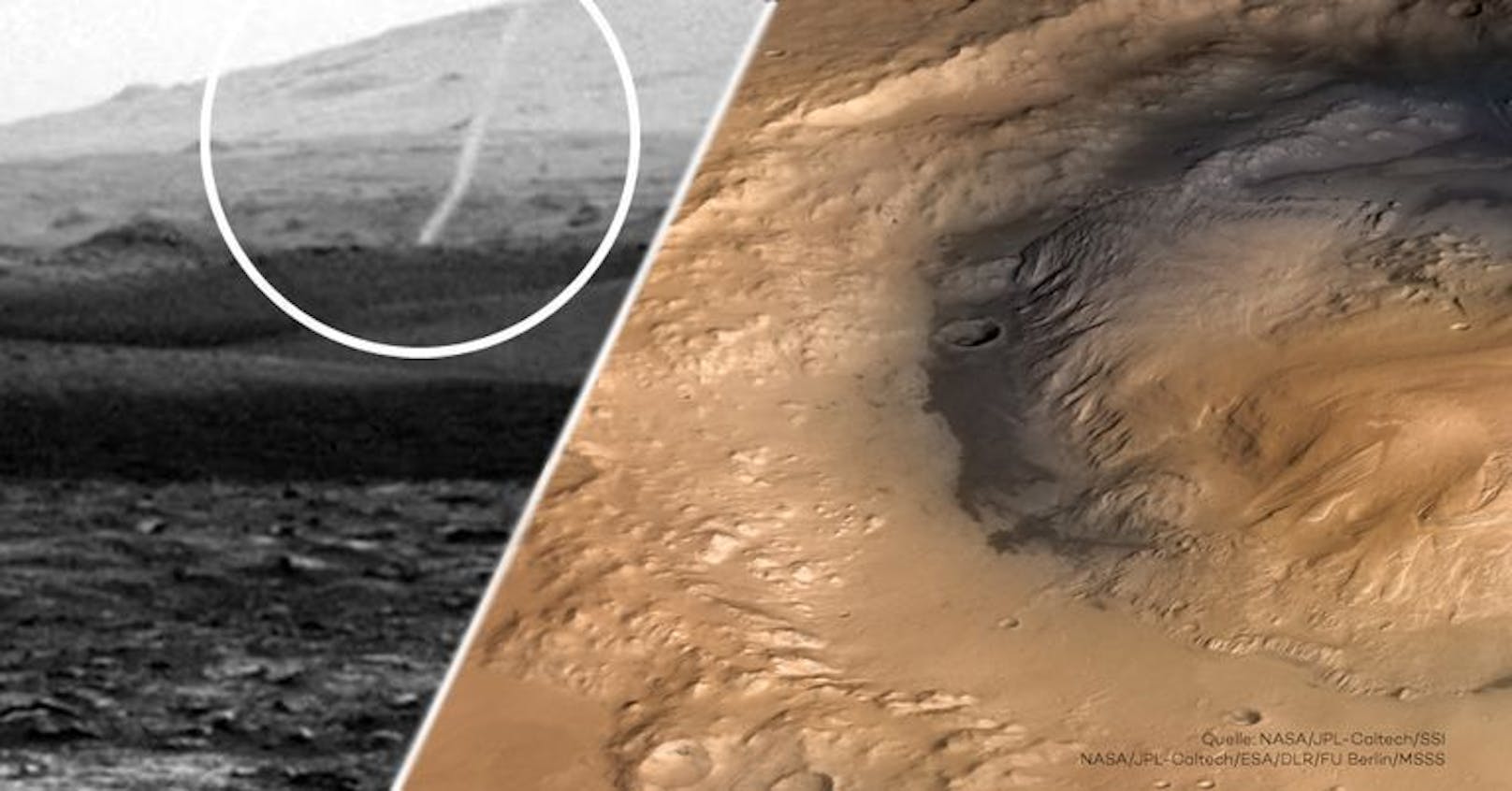 NASA-Forschern gelang es erstmals ein ungewöhnliches Phänomen am Mars zu filmen.