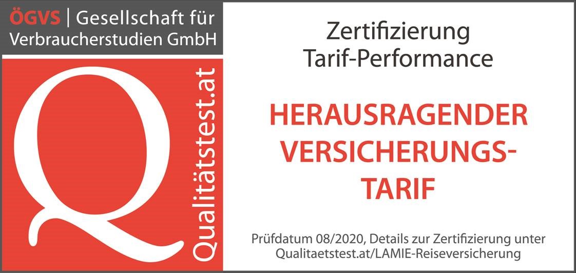 Reiseschutz für Drei Kunden von LAMIE direkt mit Top-Testergebnis.
