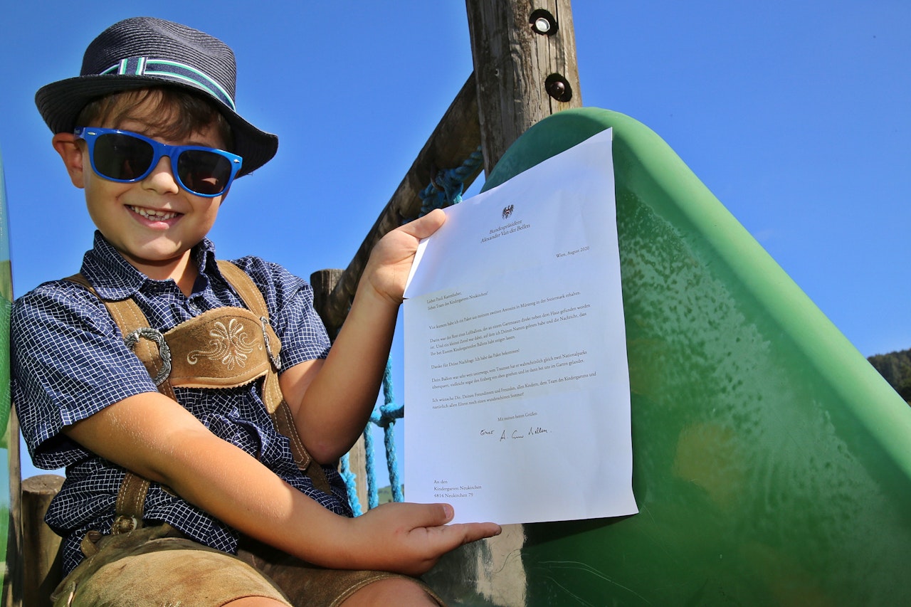 Heute.at - Antwort vom Bundespräsidenten auf Luftballon-Nachricht