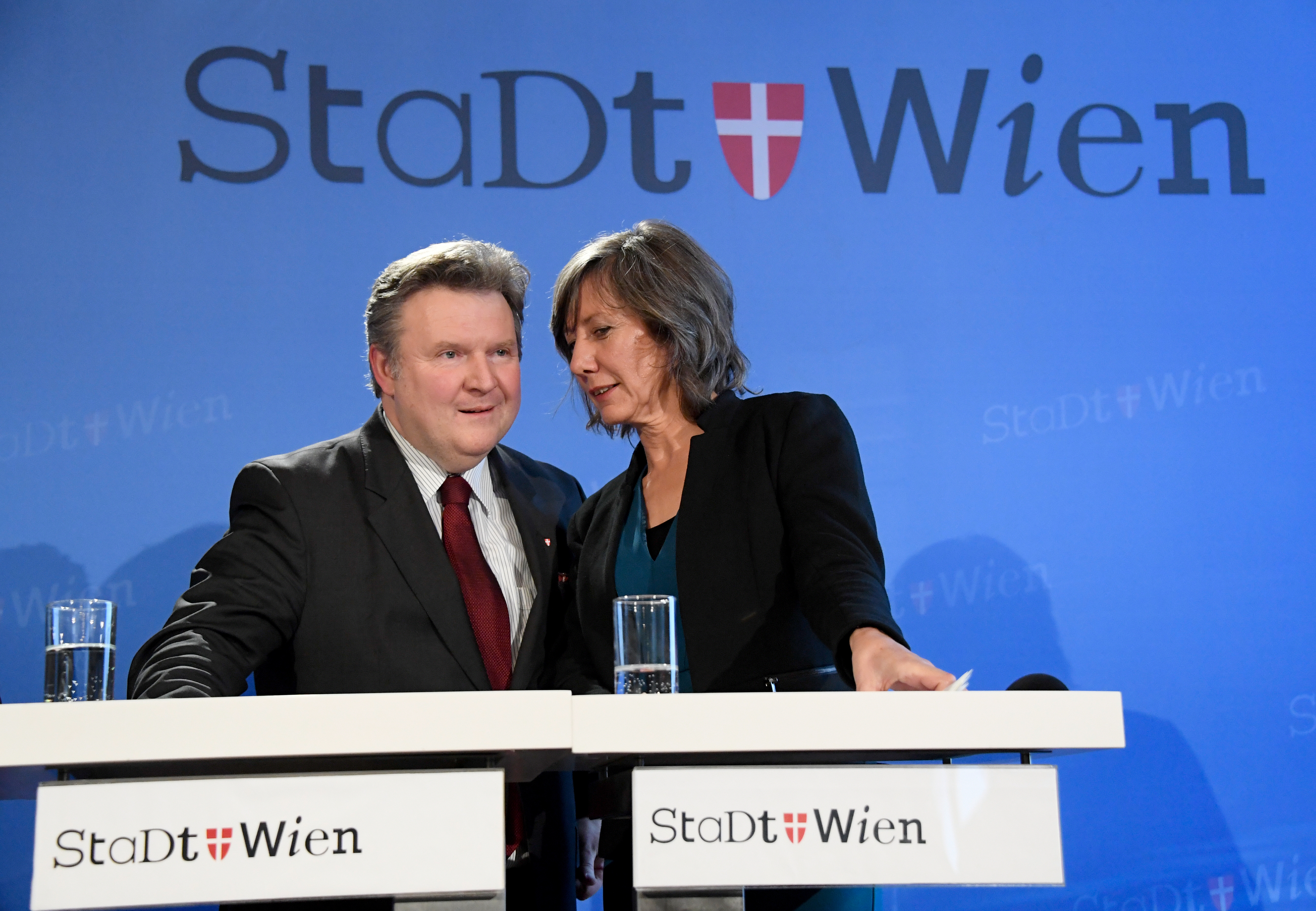 Das amtierende Bürgermeister-Duo Michael Ludwig (SPÖ) und Birgit Hebein (Grüne)
