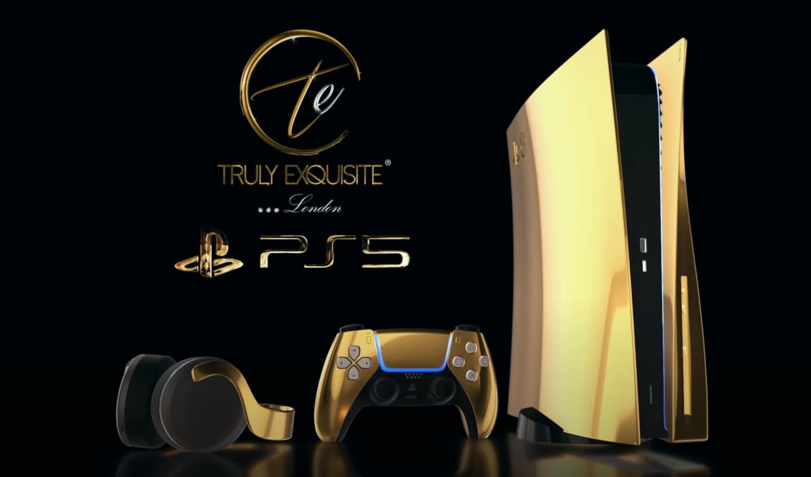 So sieht die goldene PS5 aus.