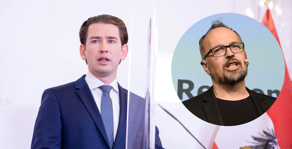 Bundeskanzler Sebastian Kurz (ÖVP) und Grünen-Mandatar Michel Reimon.