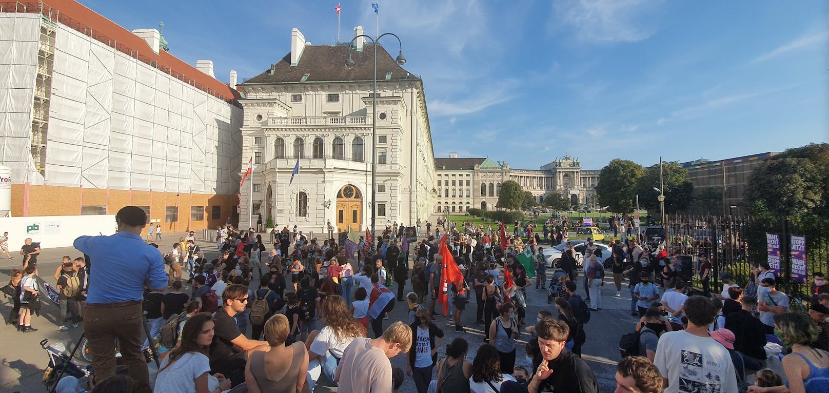 Am Freitag kam es in Wien zu einer Solidaritätsbekundung für die Migranten in Moria.