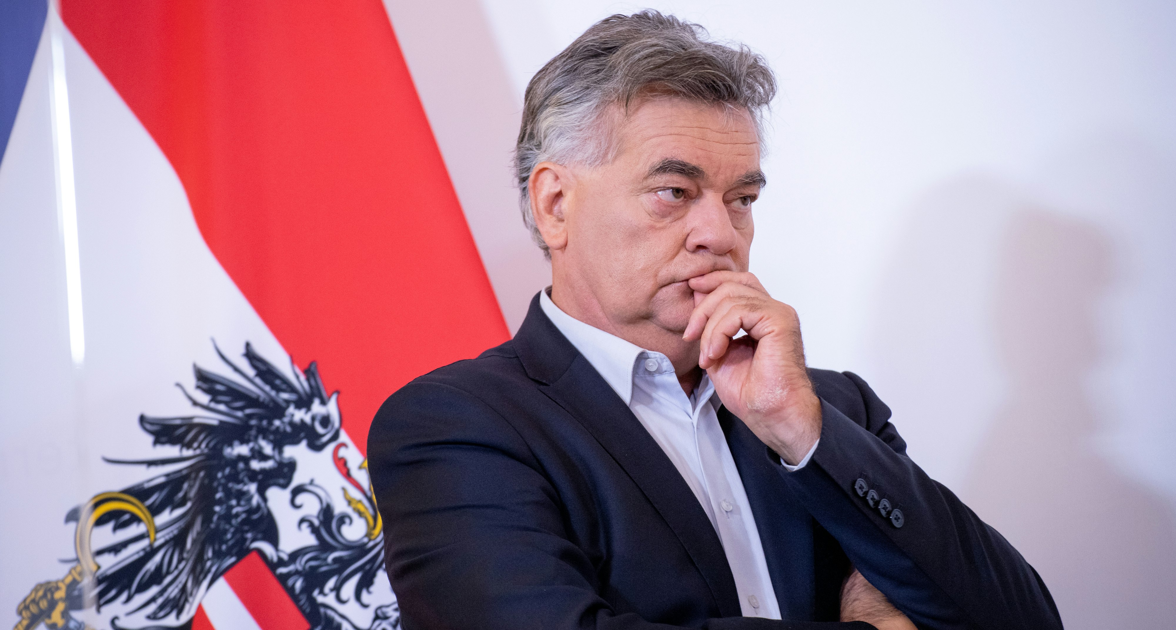 Vizekanzler Werner Kogler (Grüne) bei der PK am Freitag.