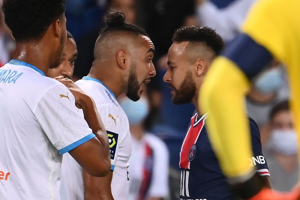 Dimitri Payet und Neymar Jr. gerieten im Derby aneinander.