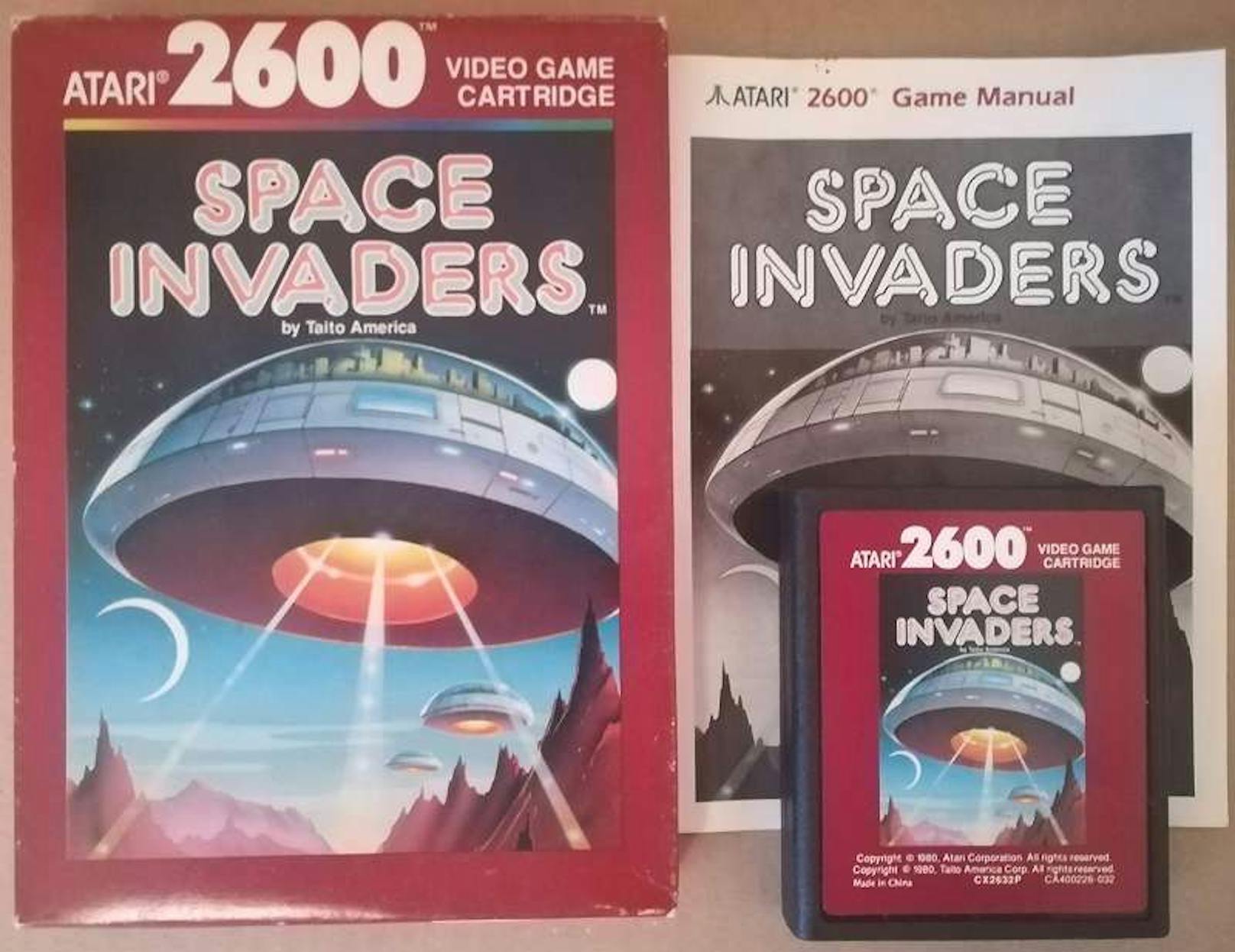 Gaming-Schätze: Atari 2600 Spiel Space Invaders mit Originalverpackung.