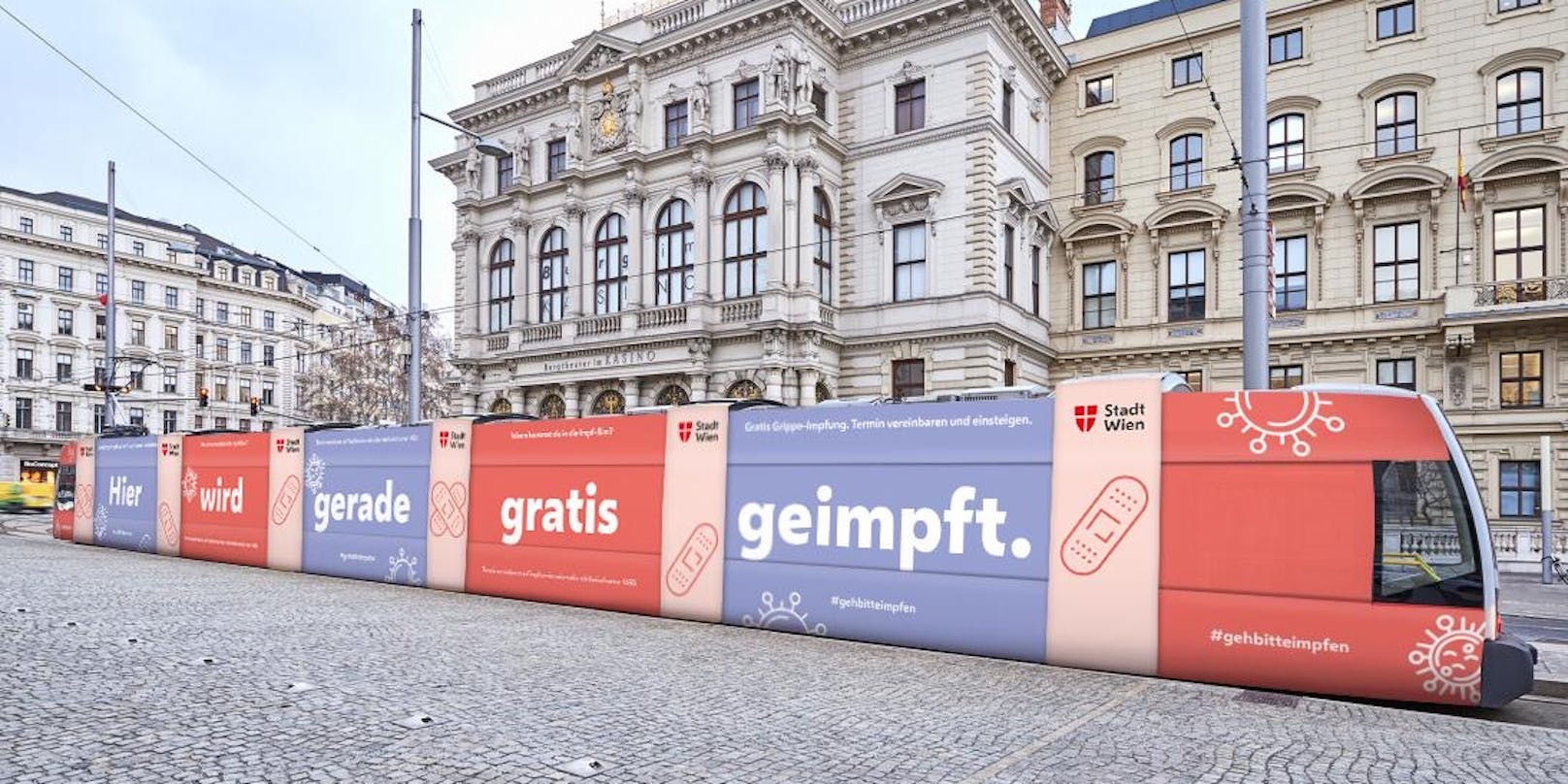Die Grippe-Impf-Bim ist ab Oktober an sechs Standorten in Wien unterwegs.