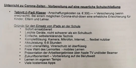 Dieser Elternbrief sorgte für Empörung