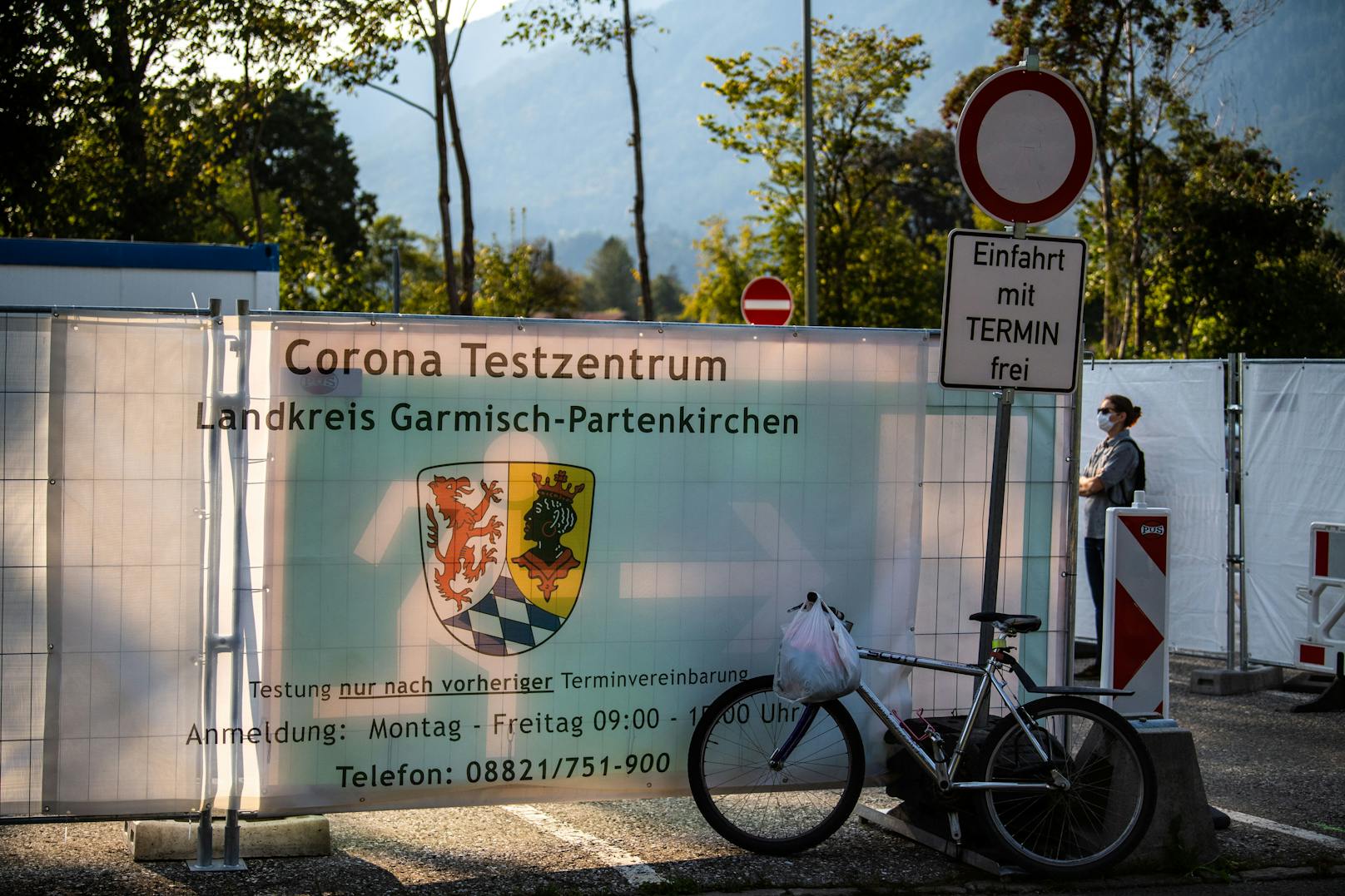Es wurde ein eigenes Corona-Testzentrum in Garmisch-Partenkirchen eingerichtet (13. September 2020)