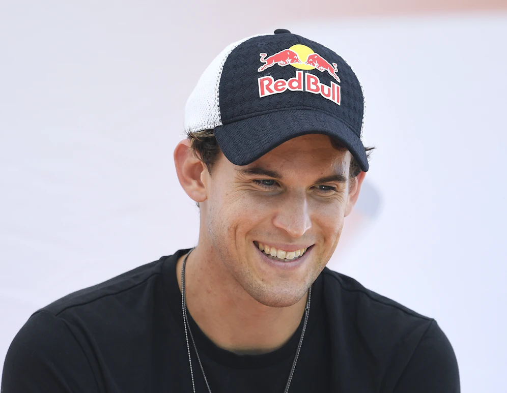 Dominic Thiem bei der Pressekonferenz in Wien.