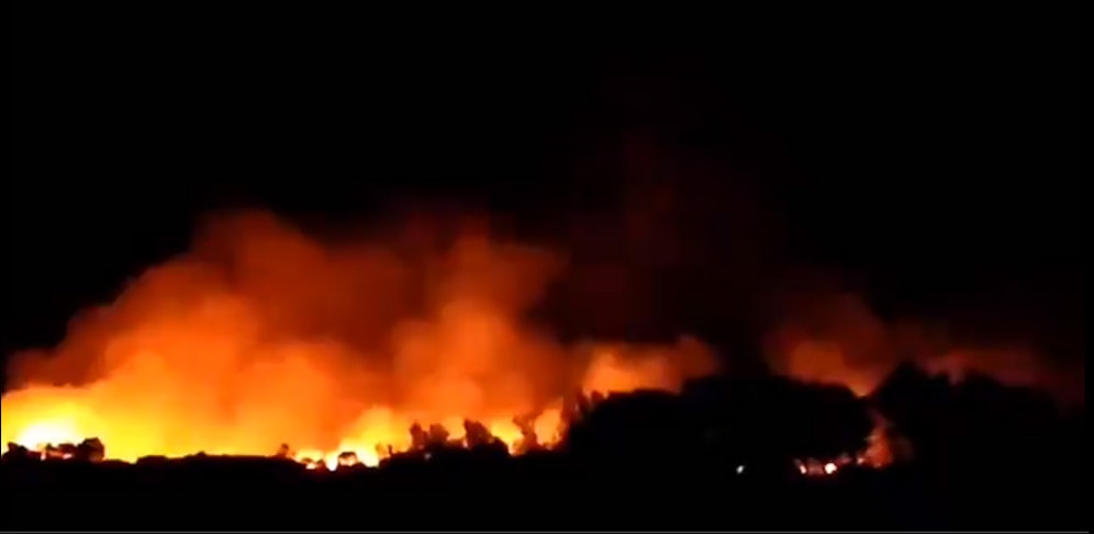 Feuer auf der griechischen Insel Samos