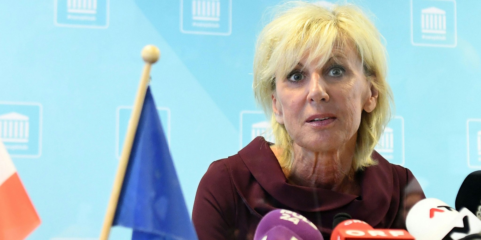 Die stellvertretende ÖVP-Generalsekretärin Gaby Schwarz bei einer Pressekonferenz im Juli 2020