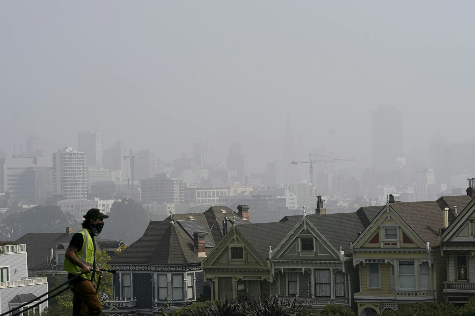 San Francisco in Rauch gehüllt