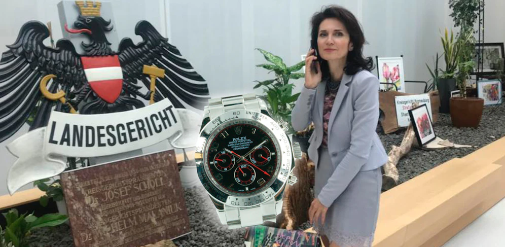 Anwältin Astrid Wagner und Rolex-Uhr