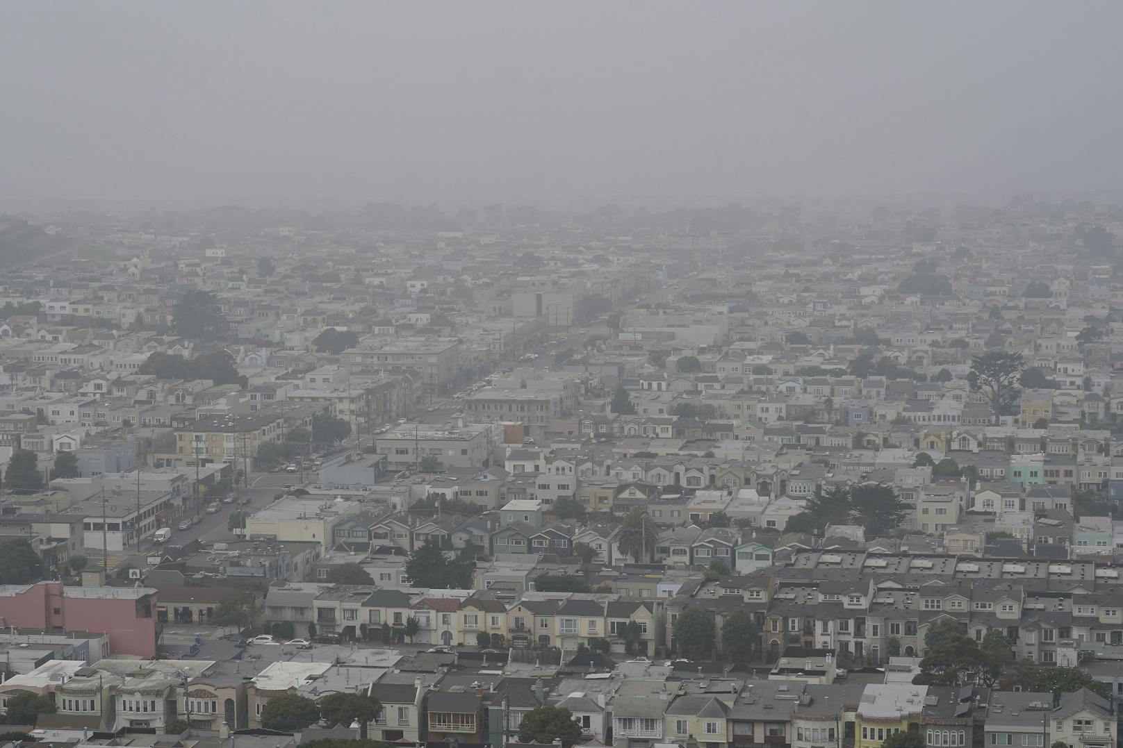 San Francisco in Rauch gehüllt
