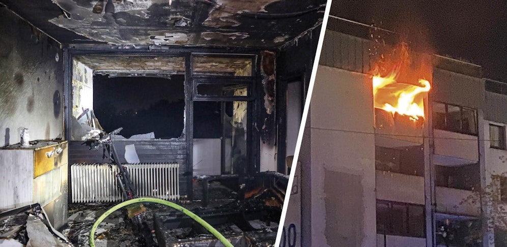 Der E-Scooter explodierte beim Aufladen in der Wohnung.