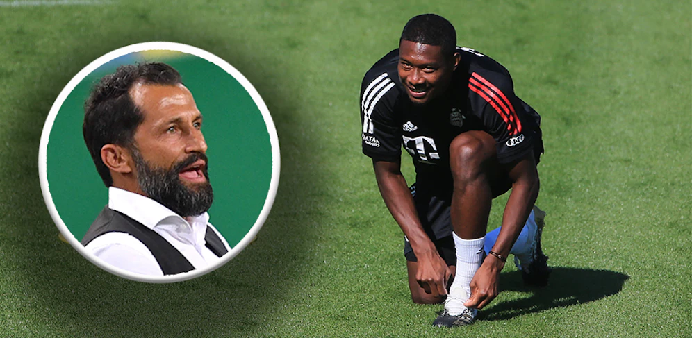 Hasan Salihamidzic zeigt David Alaba die Grenzen auf. 