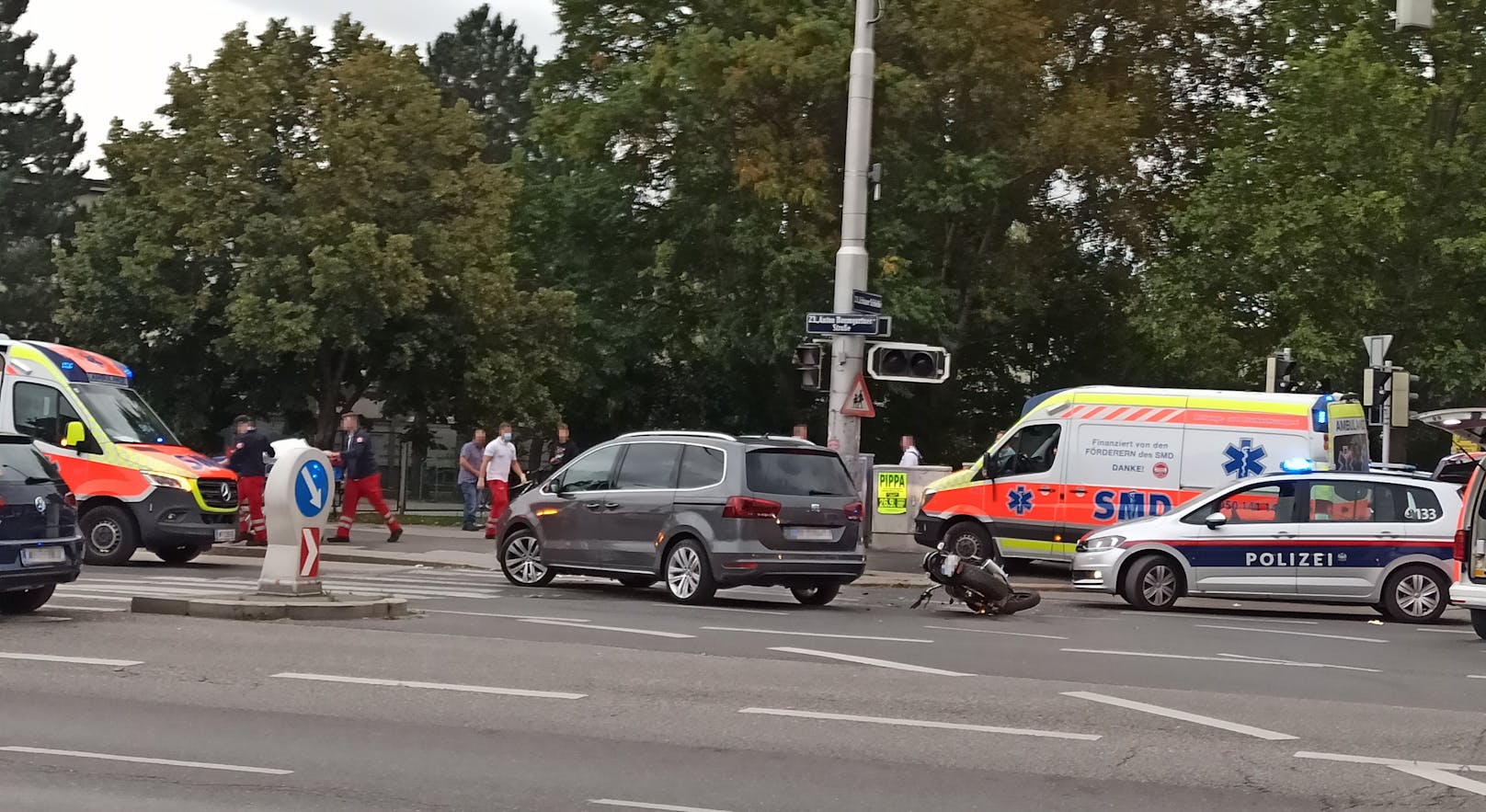 In Wien kam es zu einem Verkehrsunfall.