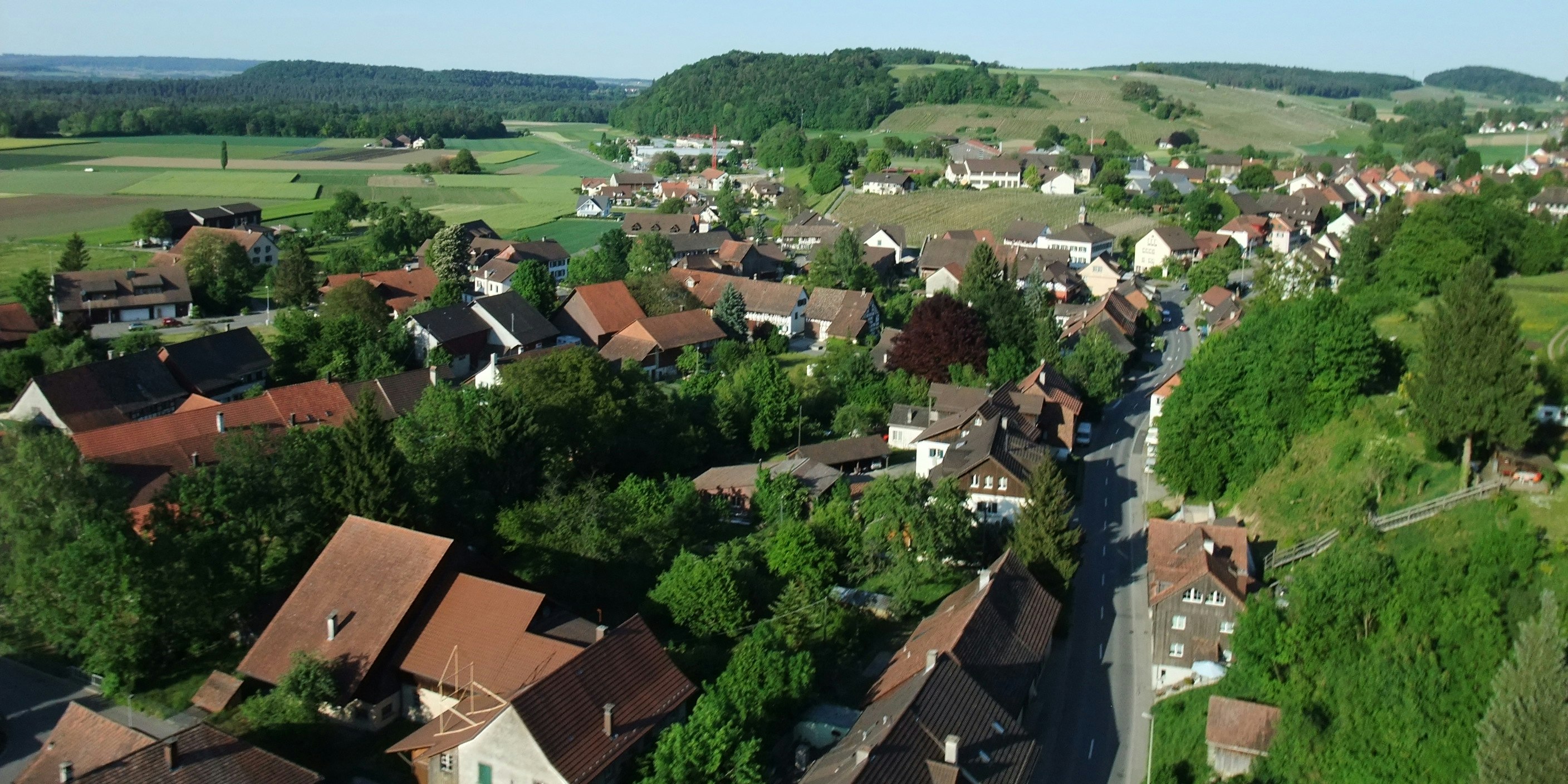 Blick über Flaach im Zürcher Weinland