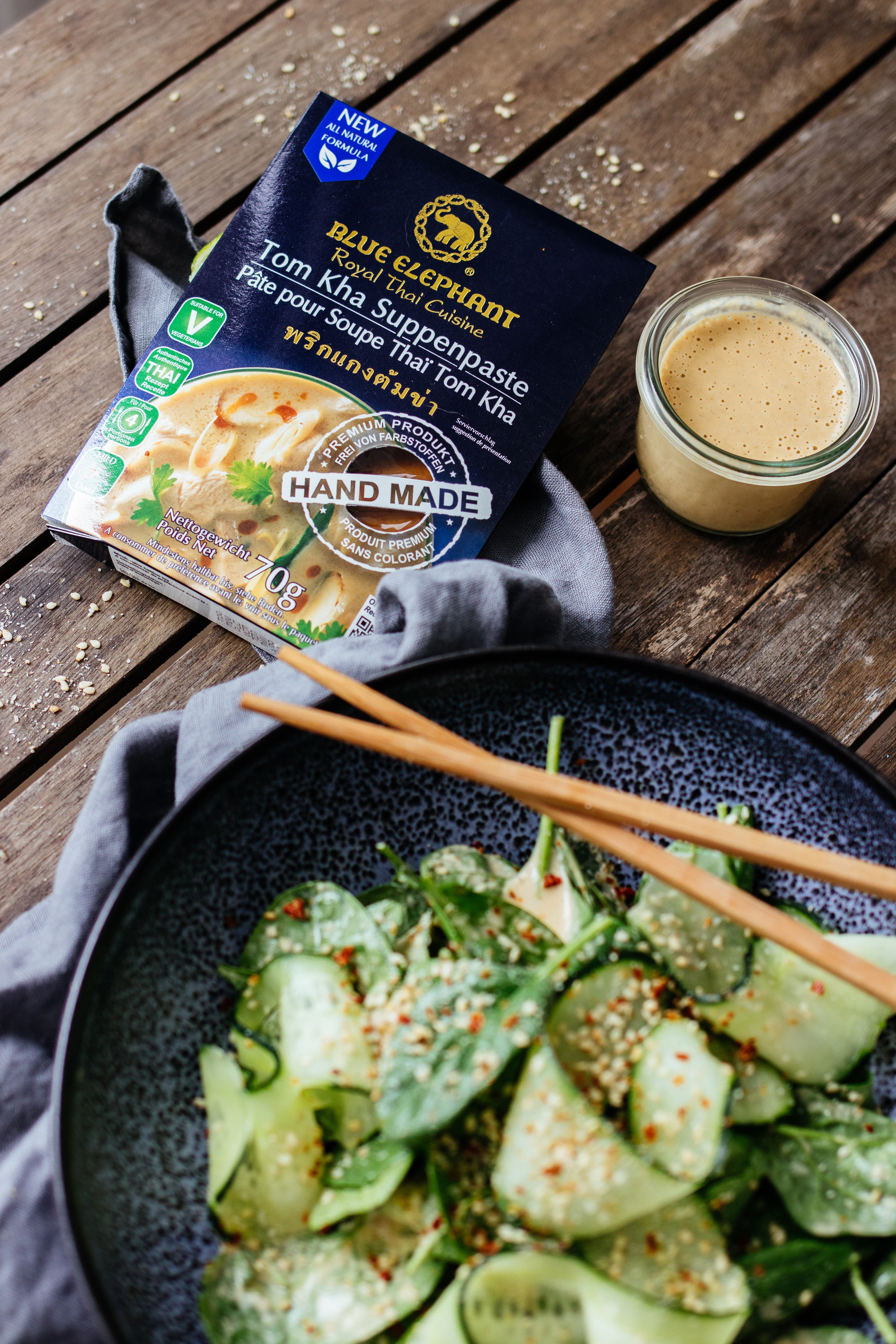 Blue Elephant Tom Kha Blattspinat Salat&nbsp;