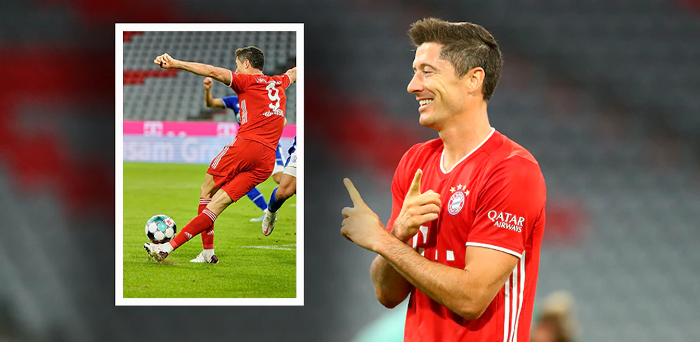 Robert Lewandowski zaubert auf dem Feld. 