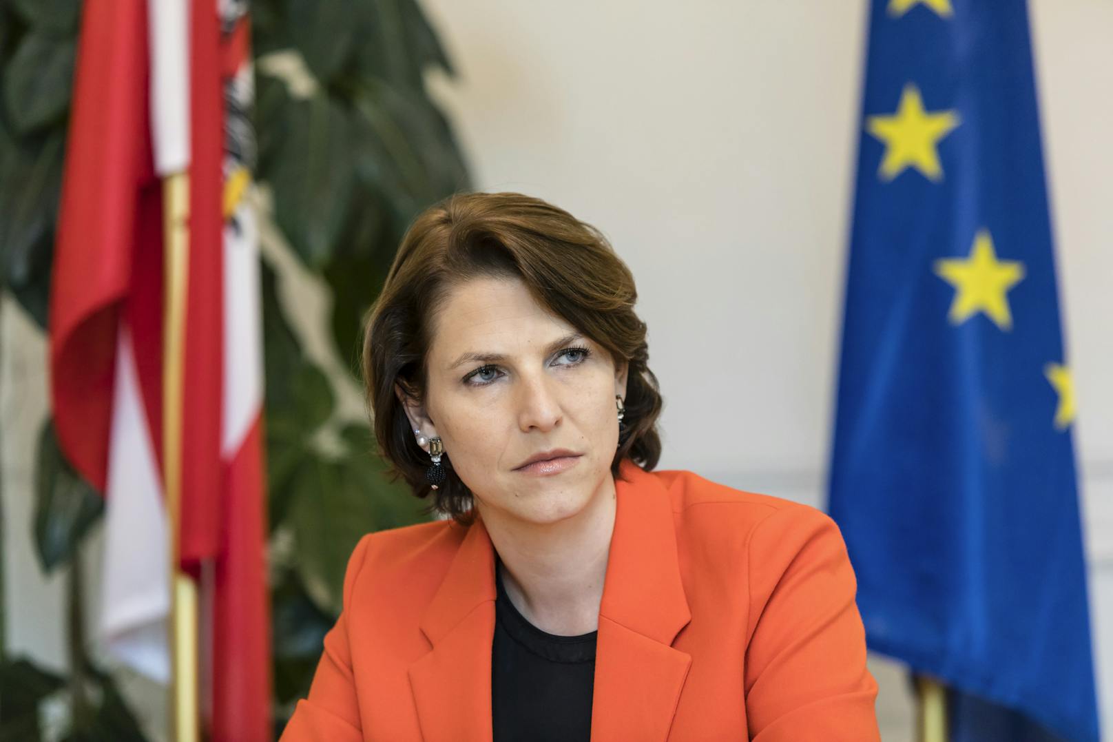 Bundesministerin für EU und Verfassung Karoline Edtstadler im Bundeskanzleramt