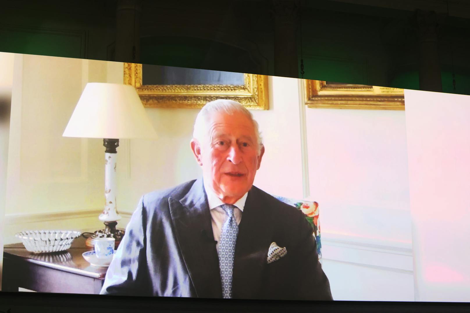 Prinz Charles war ebenfalls per Video zugeschaltet.