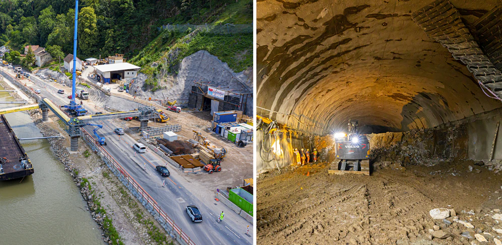 Der erste Auffahrts-Tunnel ist bei 200 Meter angelangt. 