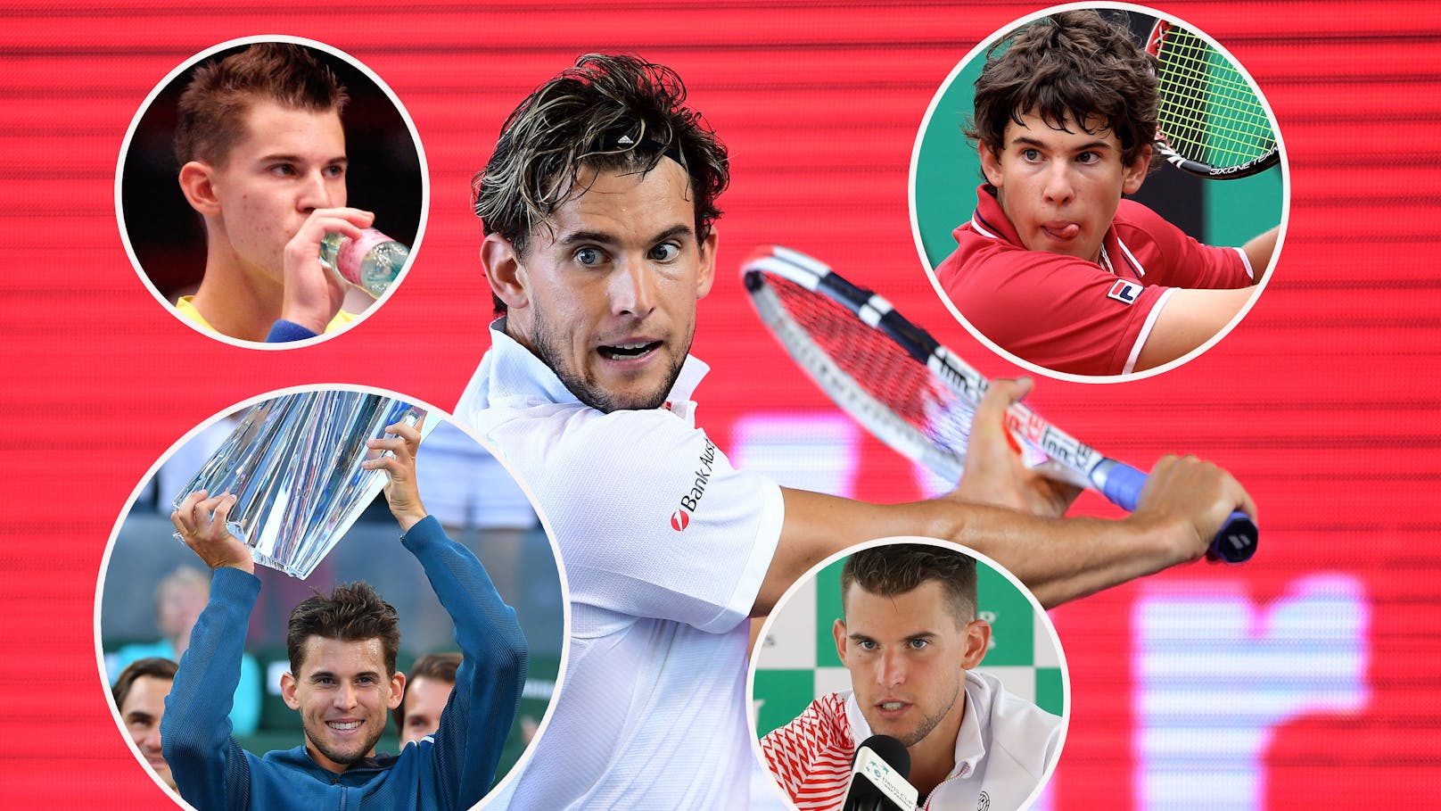 Tennis-Held Dominic Thiem! Wir zeigen in einer großen Diashow das Leben des rot-weiß-roten Sportstars.