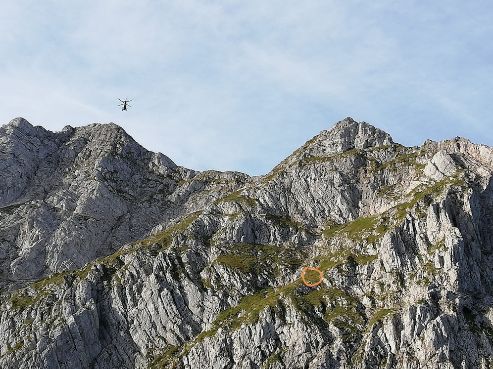 An dieser Stelle wurde der tote Bergsteiger gefunden.