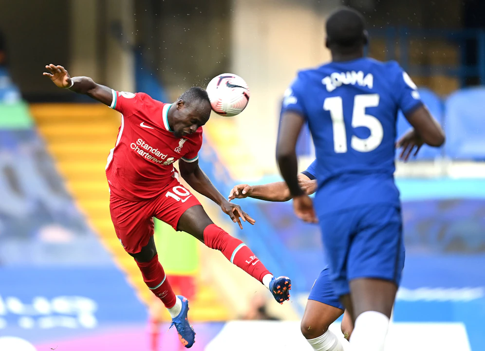 Mane trifft beim 2:0 gegen Chelsea per Kopf zum 1:0