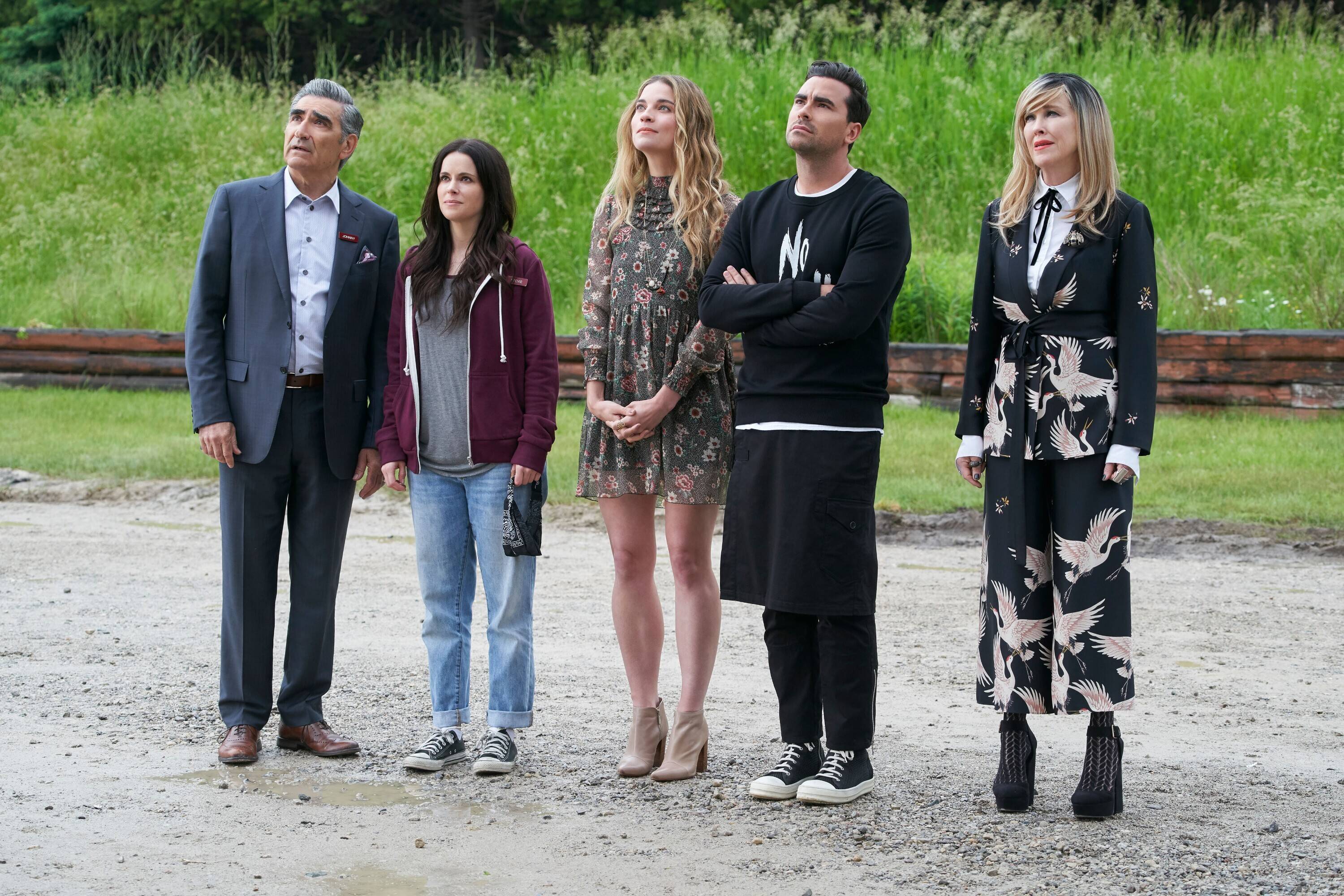 Die Comedyserie <em>"Schitt's Creek"</em> mit <strong>Eugene Levy</strong> (li.) schrieb in diesem Jahr Emmy-Geschichte.