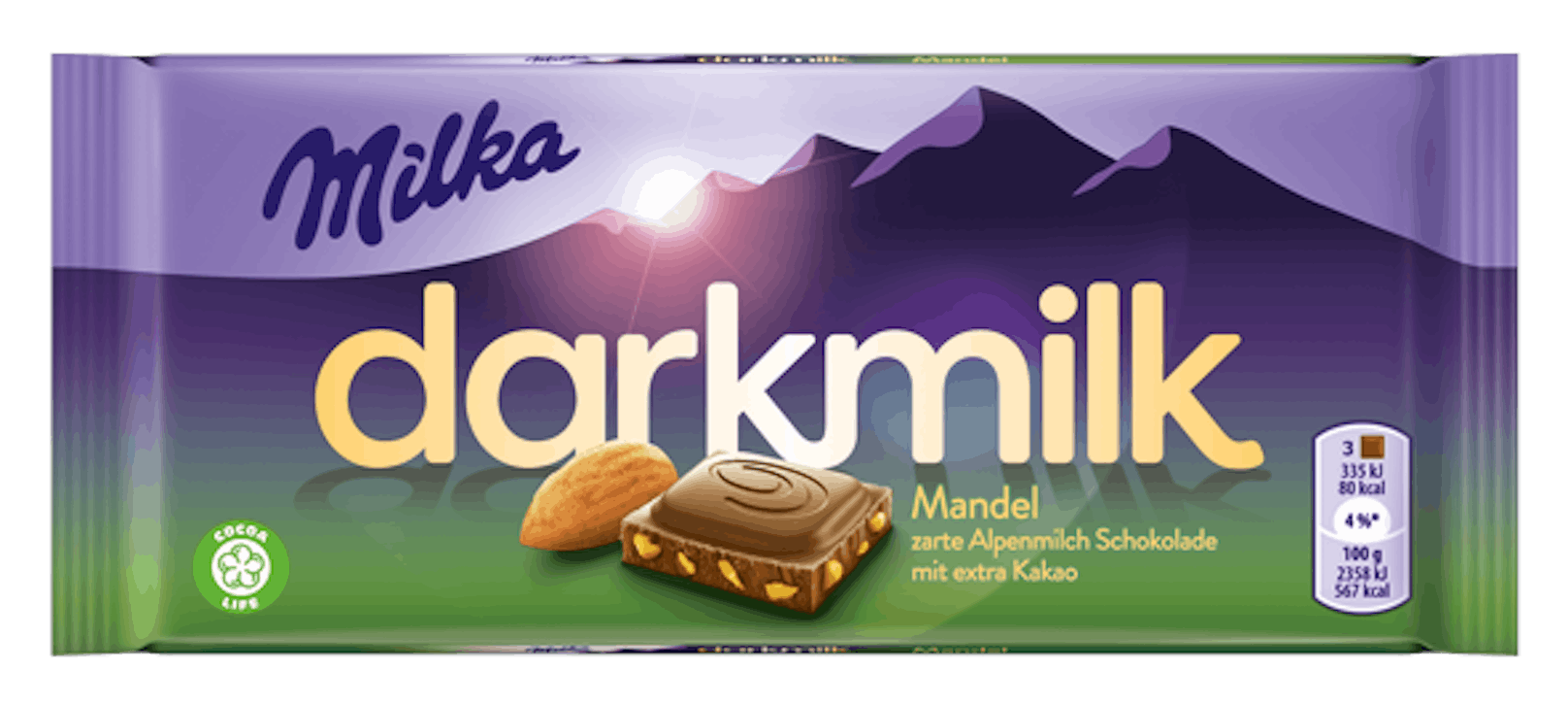 Milka Dark Milk mit Mandel