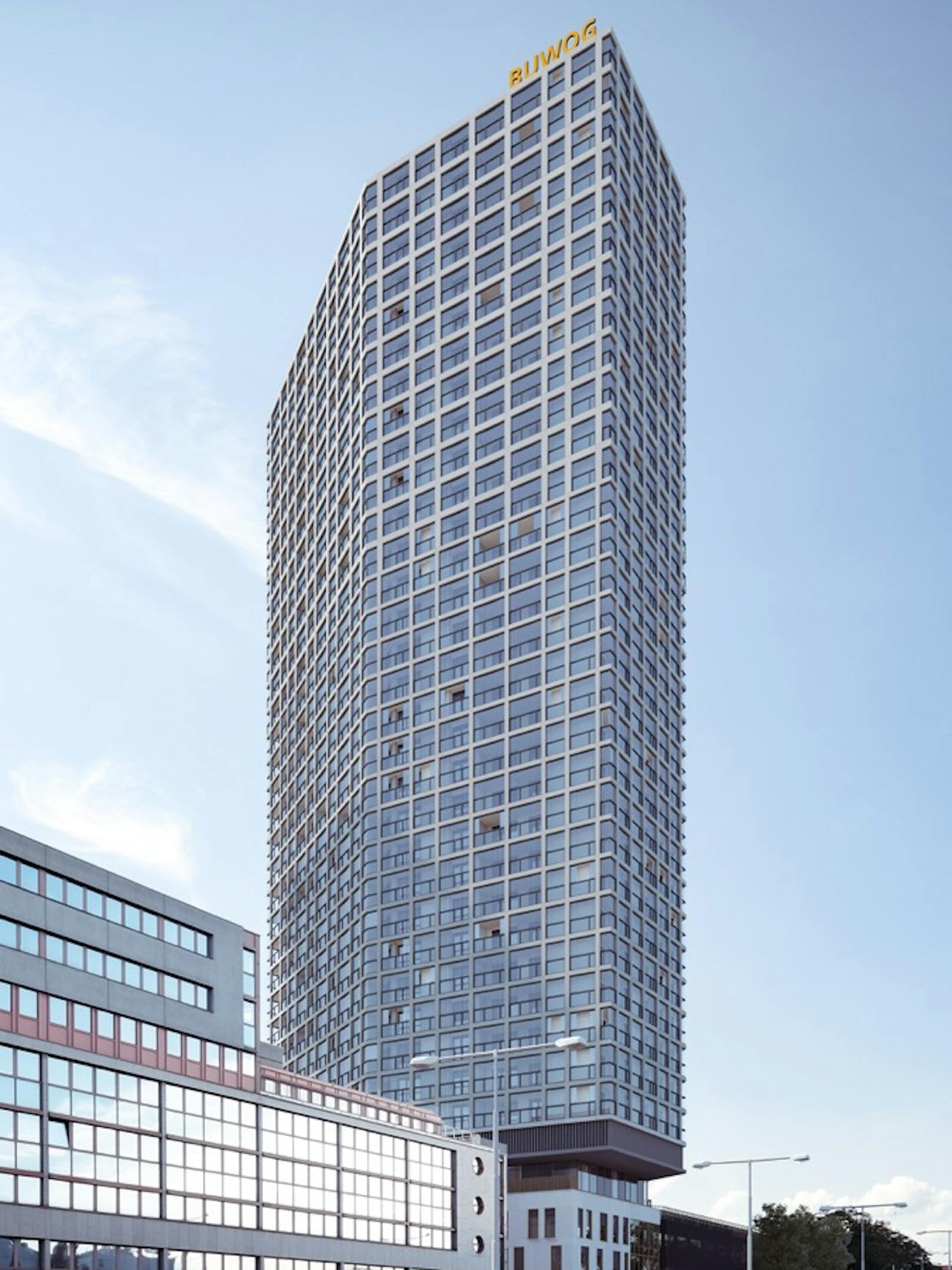 Drei Türme mit 1.200 Wohnungen entstehen in Wien-Landstraße. Das ist der "Helio-Tower".