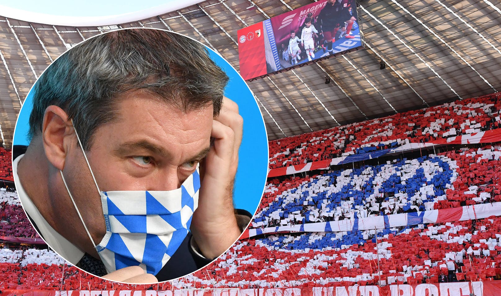 Markus Söder ist nicht happy über die Bayern-Fans