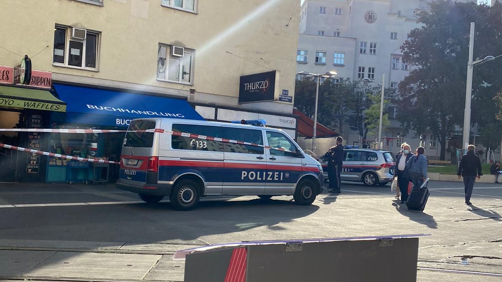 Polizei-Einsatz in Wien-Favoriten beim Reumannplatz