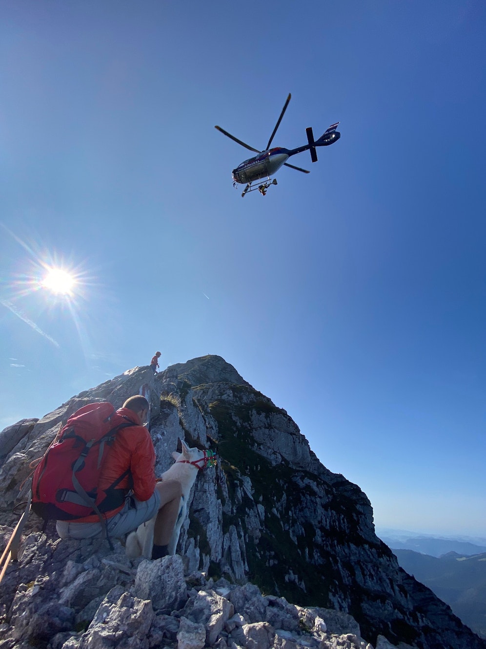 Der Schäfer wurde per Heli zu Tal gebracht.
