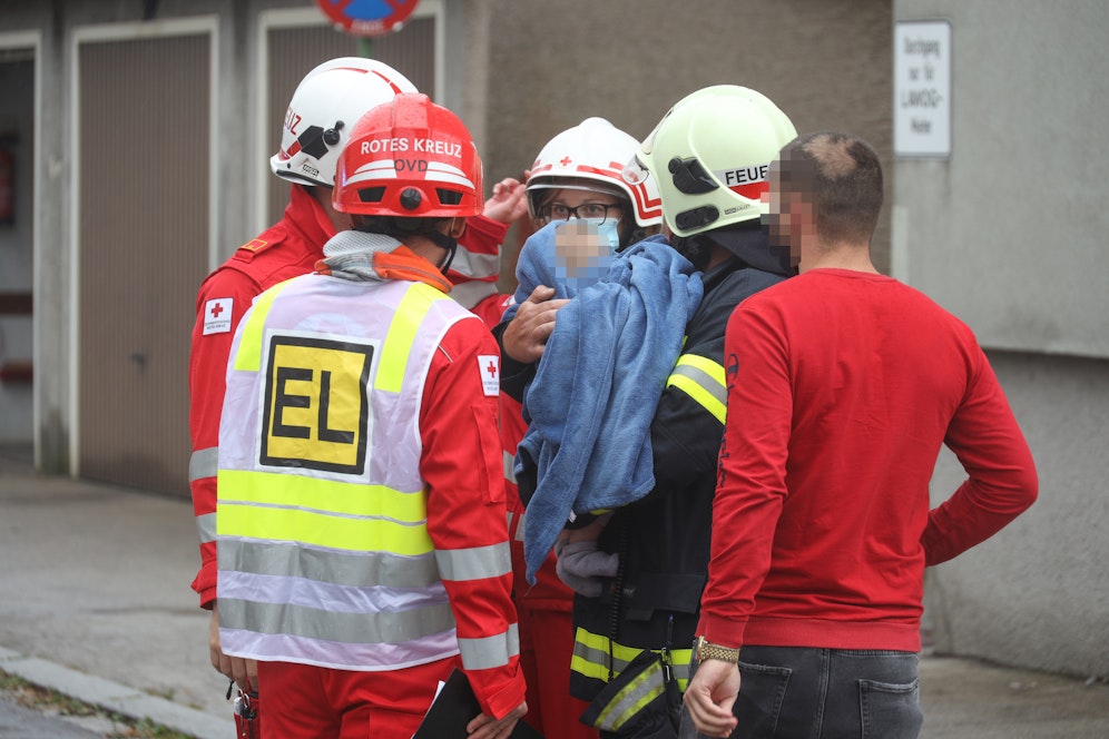 Unter den Bewohnern des Hauses war auch ein Baby.