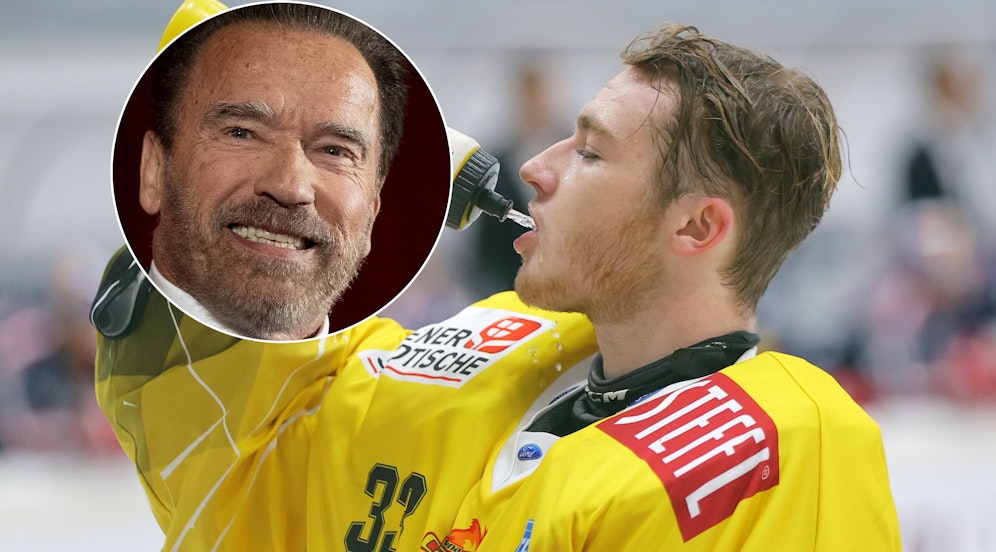 Arnold Schwarzenegger, Caps-Goalietalent Sebastian Wraneschitz