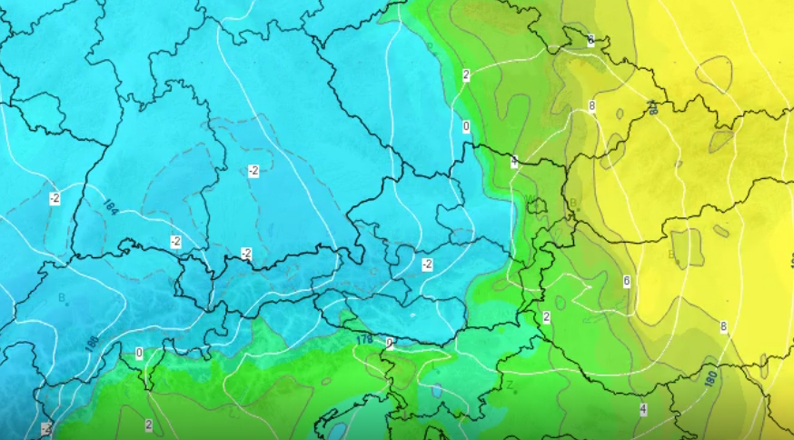 Es wird richtig kalt in Österreich.