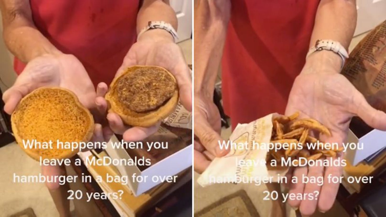 Maci-Burger und Pommes nach 24 Jahren.
