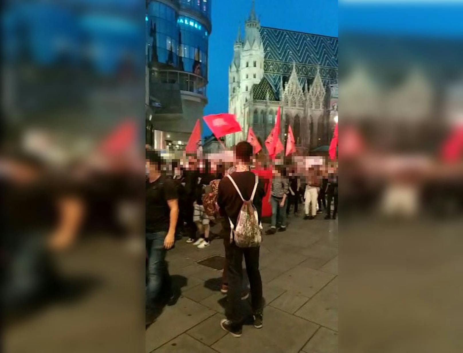 Die linksradikale Gruppierung demonstrierte in Wien.