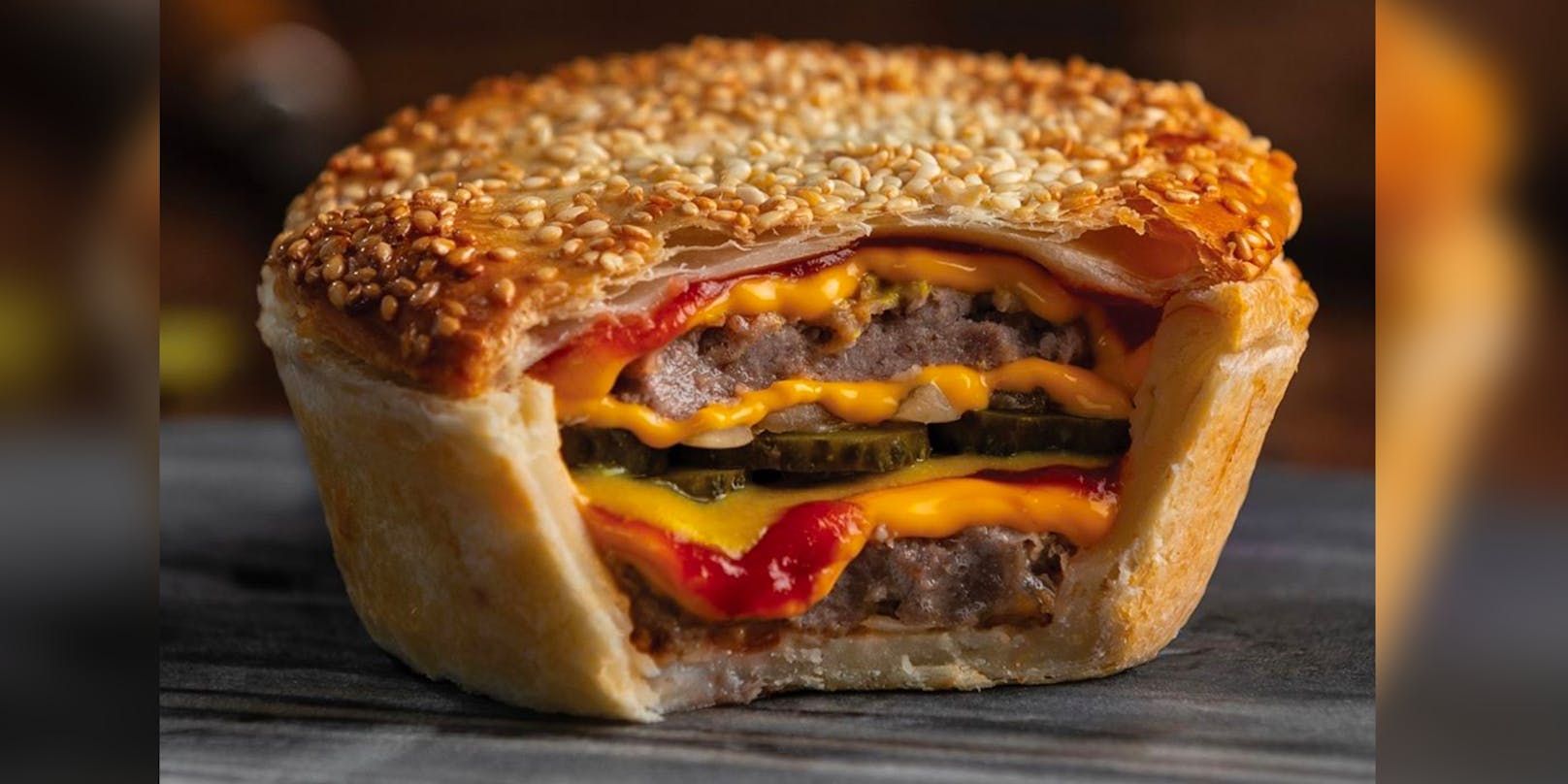 Ein Cheeseburger ohne Kuchen drum herum wäre ja auch langweilig.