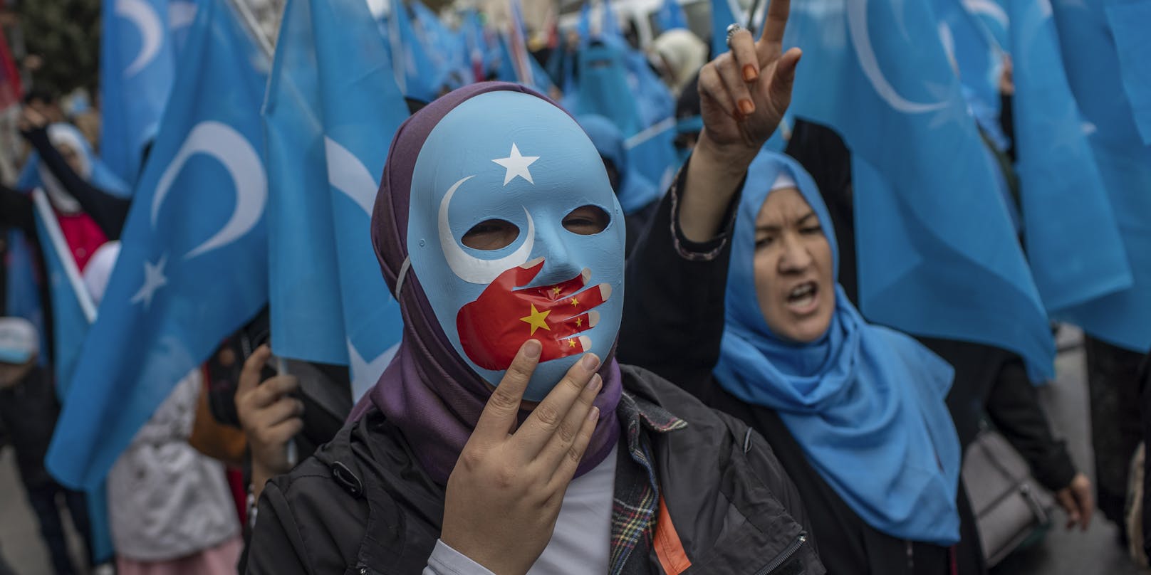 Proteste vertriebener Uiguren 2018 in der Türkei