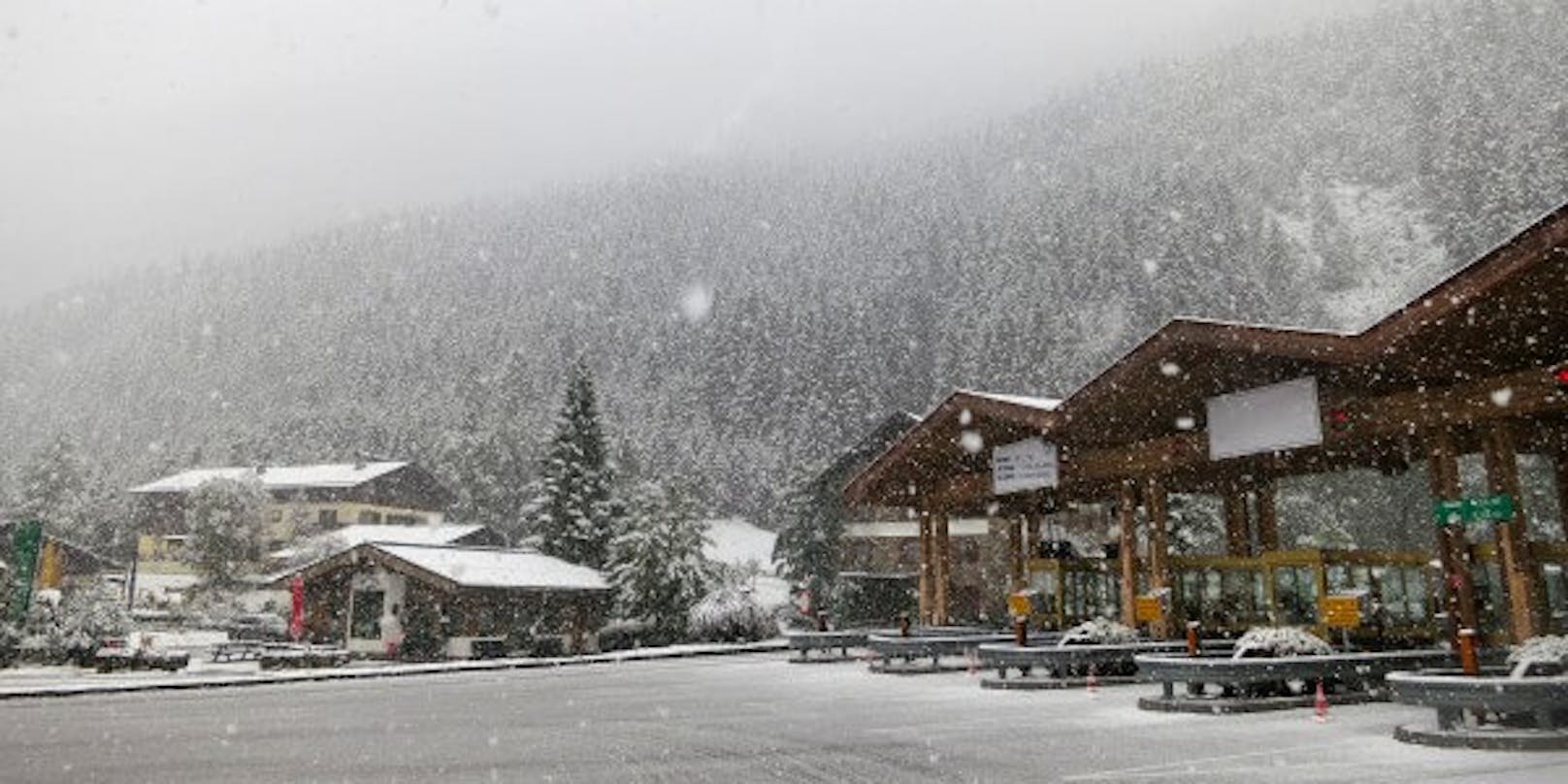 Schneefall in Österreich