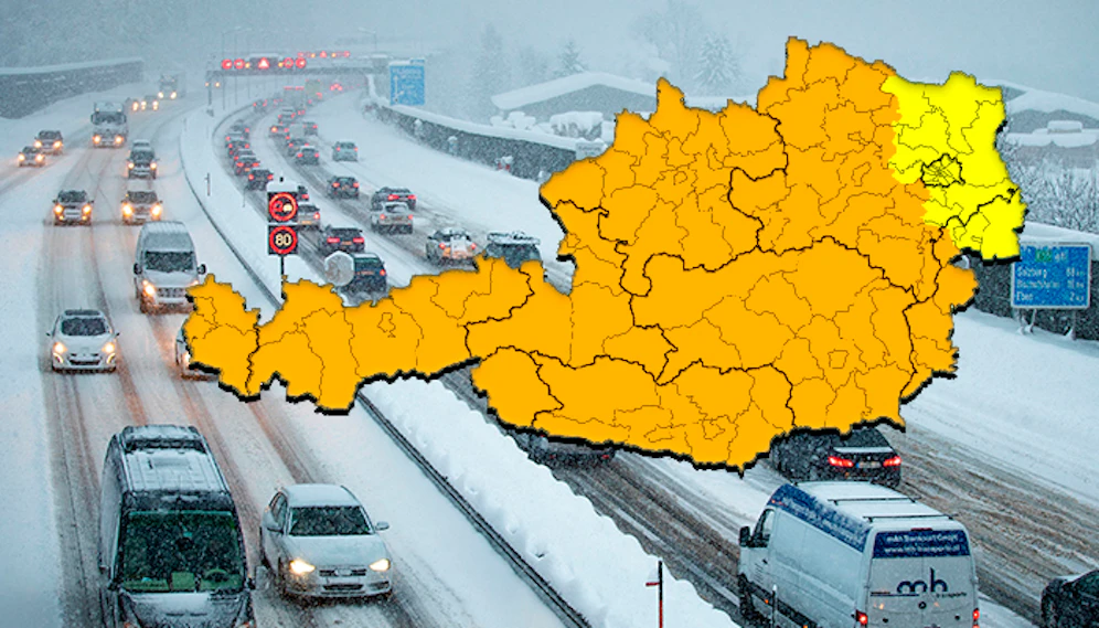 Aktuelle Unwetter-Warnung für Österreich: Im Westen schneit es, sonst Starkregen im ganzen Land&nbsp;