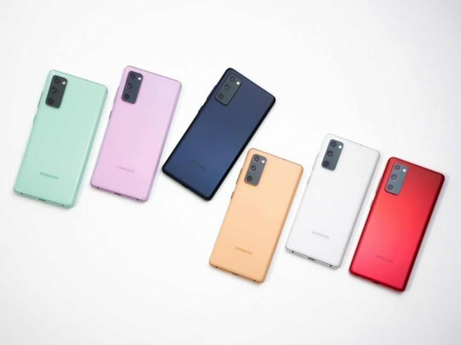Das neue Samsung Galaxy S20 FE in seiner Farbenpracht.
