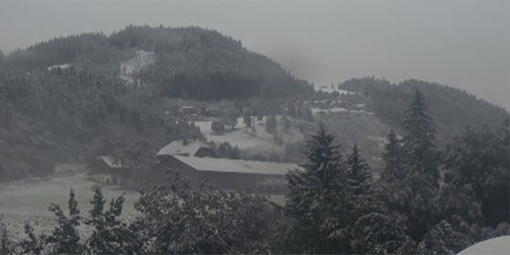 Pfarrwerfen auf knapp über 500 Metern zeigte sich schneebedeckt.