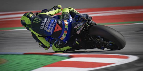 Valentino Rossi Sekunden vor seinem Ausfall.