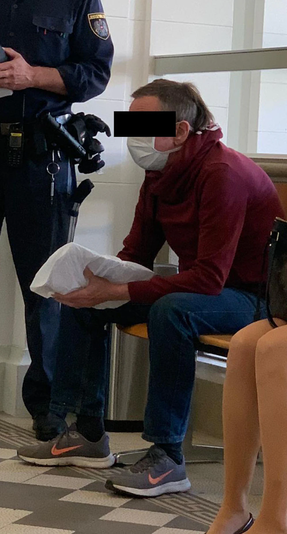 Der angeklagte Italiener vor Gericht